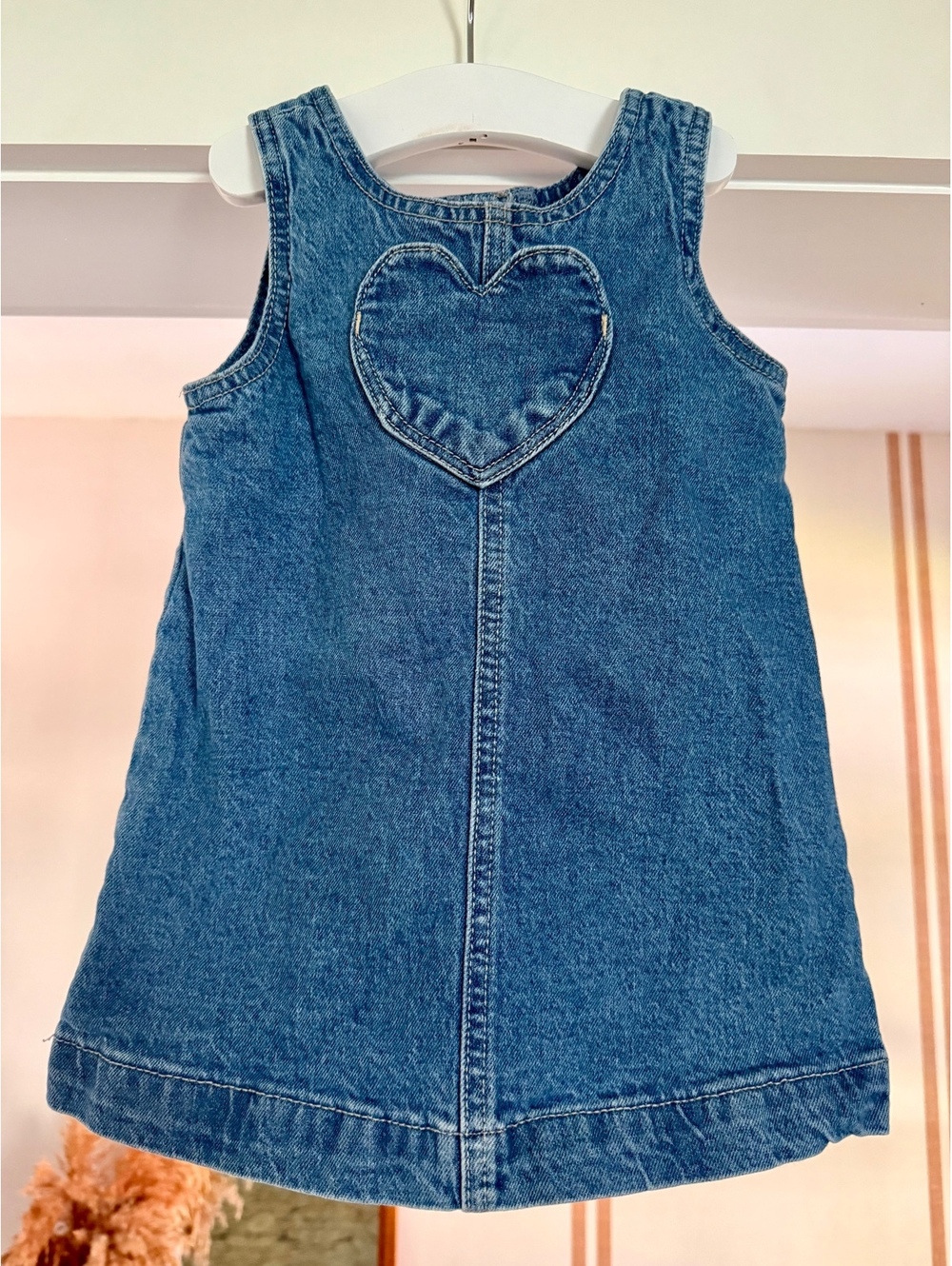 Gap Denim Heart Dress Sz 2 Years EUC